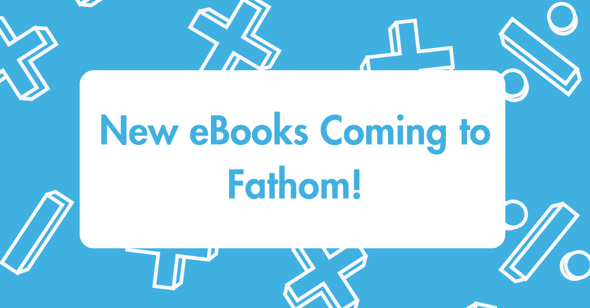 New Books Coming to Fathom!
